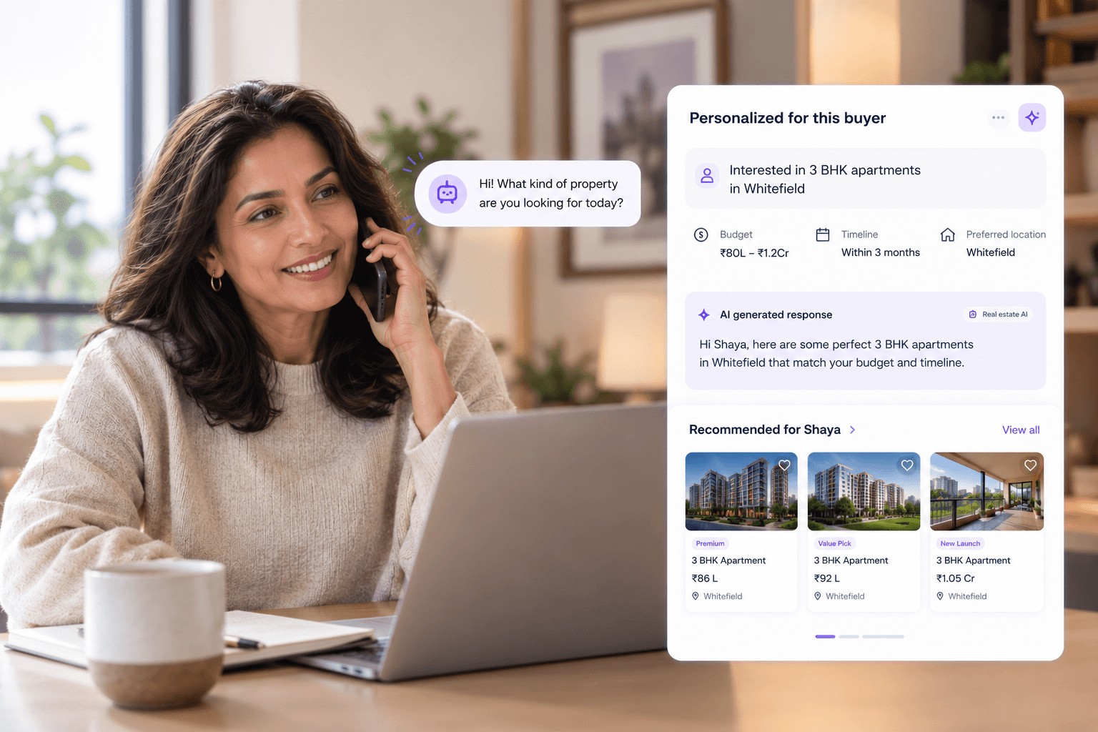 Budget and intent qualified in the conversation